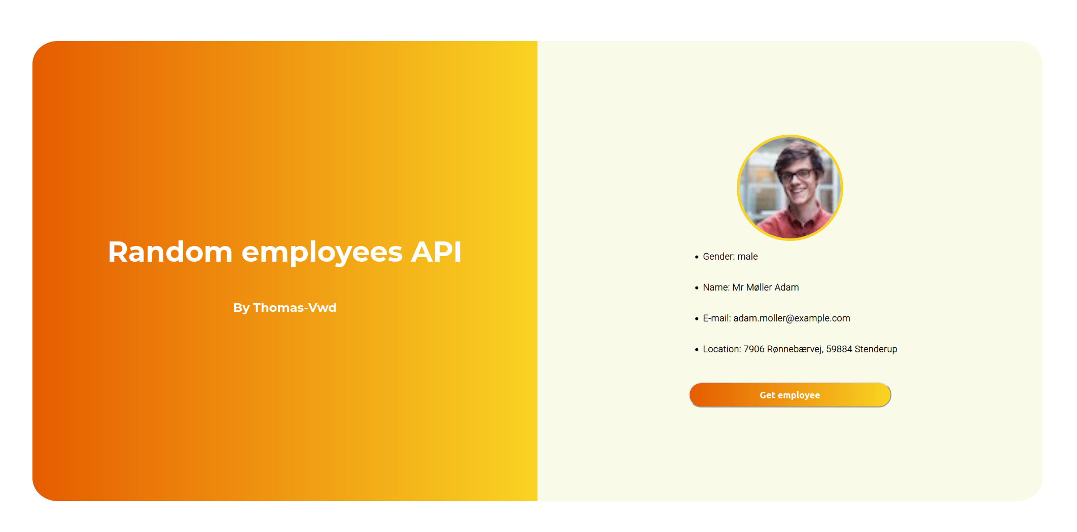Capture d'écran du mini projet